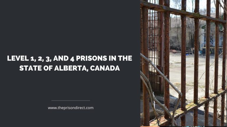 Level 1, 2, 3, and 4 Prisons in the State of Alberta, Canada