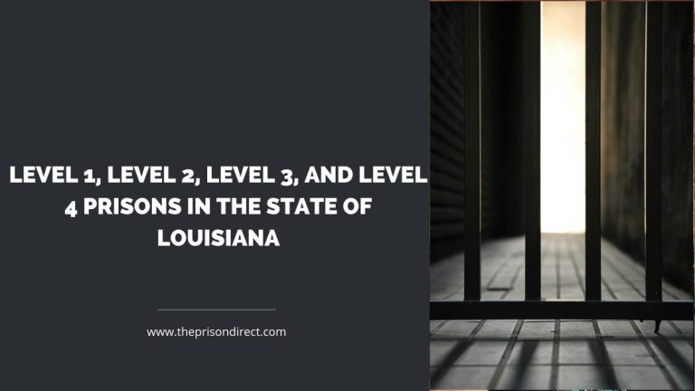 Level 1, Level 2, Level 3, and Level 4 Prisons in the State of Louisiana
