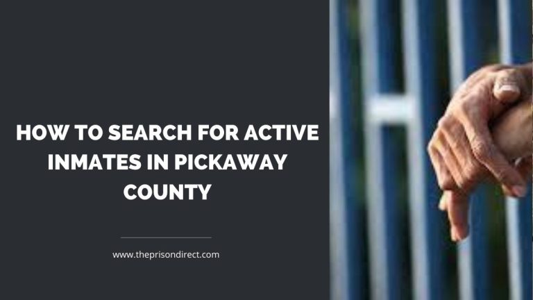 How to Search for Active Inmates in Pickaway County